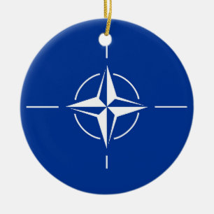 Ornamento De Cerâmica bandeira da nato do Atlântico Norte Organização