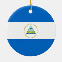 Ornamento De Cerâmica Bandeira da Nicarágua
