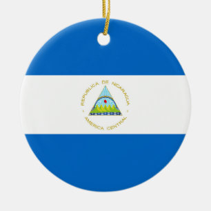 Ornamento De Cerâmica Bandeira da Nicarágua