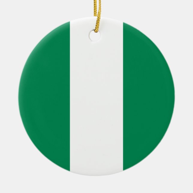Ornamento De Cerâmica Bandeira da Nigéria (Frente)