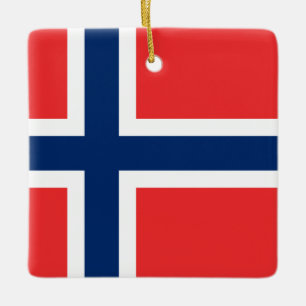 Ornamento De Cerâmica Bandeira da Noruega (Noruega)