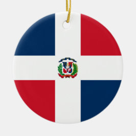 Ornamento De Cerâmica Bandeira da República Dominicana