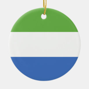 Ornamento De Cerâmica bandeira da Serra Leoa