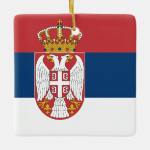 Ornamento De Cerâmica Bandeira da Sérvia (sérvia)
