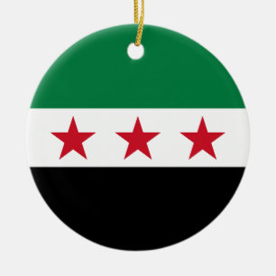 Ornamento De Cerâmica Bandeira da Síria (Dezembro de 2024)