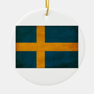Ornamento De Cerâmica Bandeira da suecia