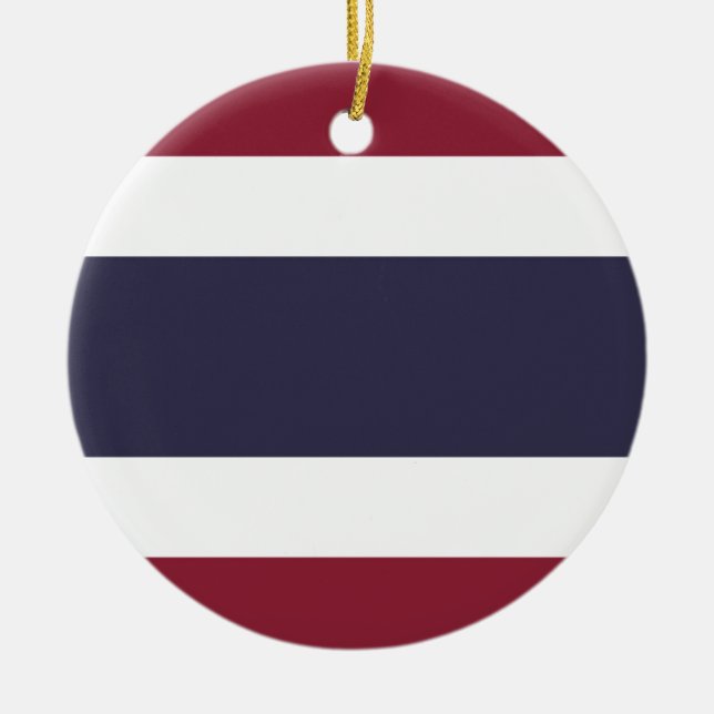 Ornamento De Cerâmica Bandeira da Tailândia (Frente)