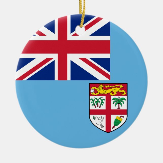 Ornamento De Cerâmica Bandeira das Fiji (Frente)