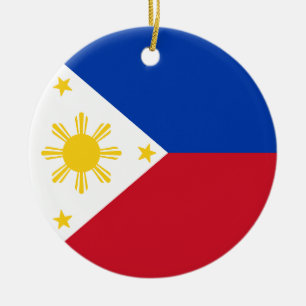 Ornamento De Cerâmica Bandeira das Filipinas