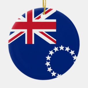 Ornamento De Cerâmica Bandeira das Ilhas Cook