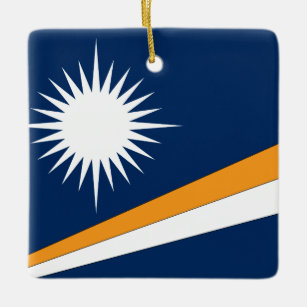 Ornamento De Cerâmica Bandeira das Ilhas Marshall