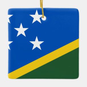 Ornamento De Cerâmica Bandeira das Ilhas Salomão