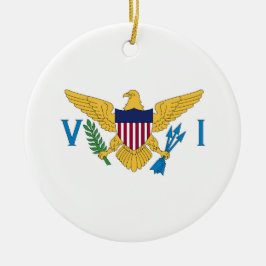 Ornamento De Cerâmica bandeira das Ilhas Virgens dos EUA