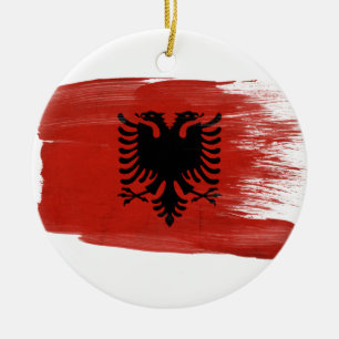 Ornamento De Cerâmica Bandeira de Albânia