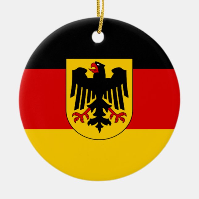 Ornamento De Cerâmica Bandeira de Alemanha - Bundesdienstflagge (Frente)