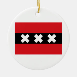 Ornamento De Cerâmica Bandeira de Amsterdão