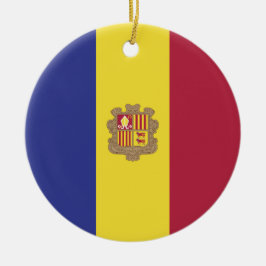 Ornamento De Cerâmica Bandeira de Andorra