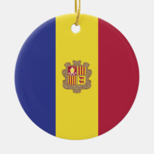 Ornamento De Cerâmica Bandeira de Andorra