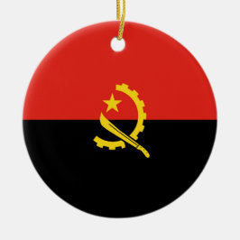 Ornamento De Cerâmica Bandeira de Angola