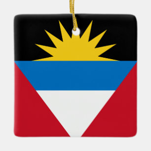 Ornamento De Cerâmica Bandeira de Antígua e Barbuda