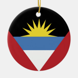 Ornamento De Cerâmica Bandeira de Antígua e Barbuda