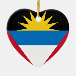 Ornamento De Cerâmica Bandeira de Antígua e de Barbuda