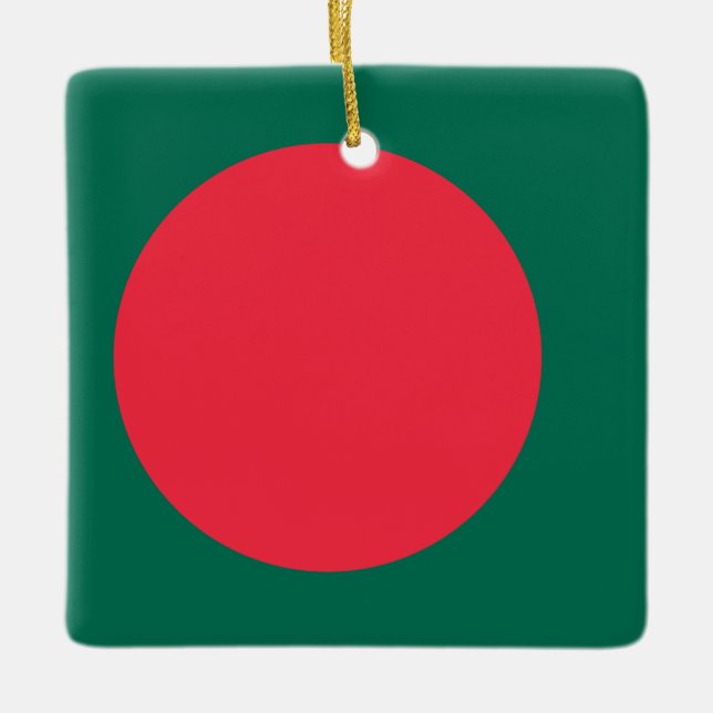 Ornamento De Cerâmica Bandeira de Bangladesh (Frente)