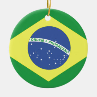 Ornamento De Cerâmica Bandeira de Brasil