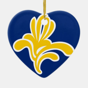 Ornamento De Cerâmica Bandeira de Bruxelas (Bélgica)