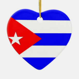 Ornamento De Cerâmica Bandeira de Cuba