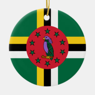 Ornamento De Cerâmica Bandeira de Dominica
