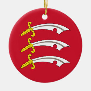 Ornamento De Cerâmica Bandeira de Essex (condado do Reino Unido)