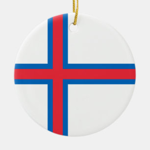 Ornamento De Cerâmica Bandeira de Faroe Island