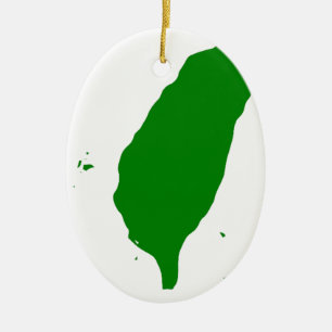 Ornamento De Cerâmica Bandeira de Formosa - 世界台灣人大會旗,。