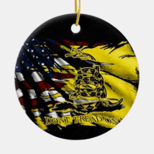 Ornamento De Cerâmica Bandeira de Gadsden - liberdade ou morte