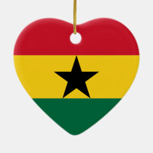 Ornamento De Cerâmica Bandeira de Ghana