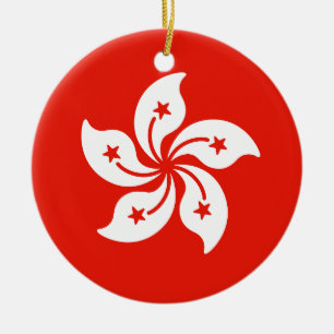 Ornamento De Cerâmica Bandeira de Hong Kong
