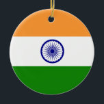 Ornamento De Cerâmica Bandeira de India<br><div class="desc">Procurare o "wowsmiley" por mais produtos como este.</div>
