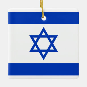 Ornamento De Cerâmica Bandeira de Israel