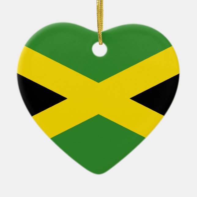 Ornamento De Cerâmica Bandeira de Jamaica, Jamaica (Frente)