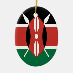 Ornamento De Cerâmica Bandeira de Kenya
