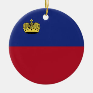 Ornamento De Cerâmica bandeira de Liechtenstein