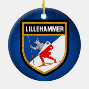 Ornamento De Cerâmica Bandeira de Lillehammer