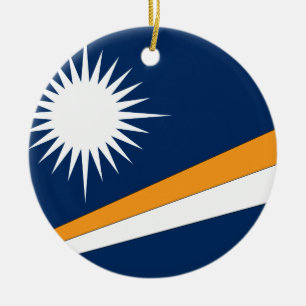 Ornamento De Cerâmica Bandeira de Marshall Islands
