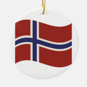 Ornamento De Cerâmica Bandeira de Noruega