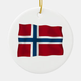 Ornamento De Cerâmica Bandeira de Noruega