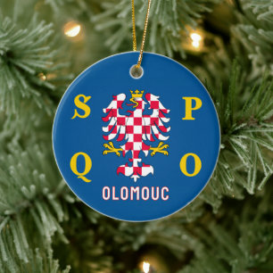 Ornamento De Cerâmica Bandeira de Olomouc