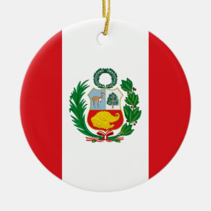 Ornamento De Cerâmica Bandeira de Peru
