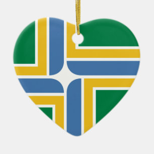 Ornamento De Cerâmica Bandeira de Portland, Oregon, os Estados Unidos