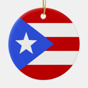 Ornamento De Cerâmica bandeira de Porto Rico